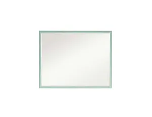 Turquoise Rectangular Aluminum Frame Wall Mirror 70cm x 90cm by Luxe Mirrors, a Vanity Mirrors for sale on Style Sourcebook