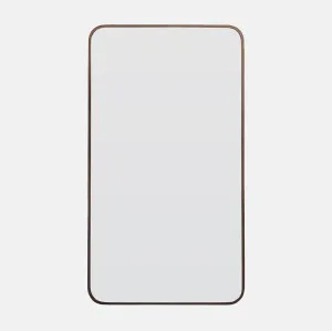 Antique Brass Rectangular Bathroom Mirror - 100cm x 56cm by Luxe Mirrors, a Vanity Mirrors for sale on Style Sourcebook