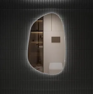 Tarcoola Frameless LED Wall Mirror 90cm x 55cm by Luxe Mirrors, a Vanity Mirrors for sale on Style Sourcebook