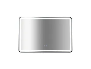 Rectangular LED Anti-Fog Illuminated Bathroom Mirror with Metal Frame 80cm x 120cm by Luxe Mirrors, a Illuminated Mirrors for sale on Style Sourcebook