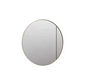 Round Bathroom Cabinet Mirror Satin Brass 80cm by Luxe Mirrors, a Vanity Mirrors for sale on Style Sourcebook
