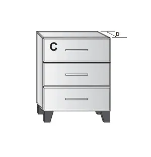 Maria Isabelle Mirrored Bedside Table 60cm x 45cm by Luxe Mirrors, a Bedside Tables for sale on Style Sourcebook