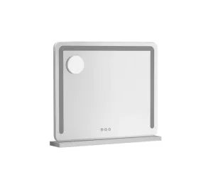 Pia Tabletop Makeup Mirror With Light White 50cm x 60cm by Luxe Mirrors, a Illuminated Mirrors for sale on Style Sourcebook