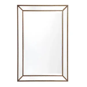 Zanthia Medium Wall Mirror Antique Gold 92cm x 61cm by Luxe Mirrors, a Mirrors for sale on Style Sourcebook