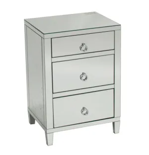 Bedside Drawer Glamour Mirrored 66cm x 36cm x 46cm by Luxe Mirrors, a Bedside Tables for sale on Style Sourcebook