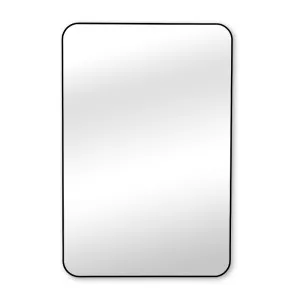 Luxe Vienna Wall Mirror Black Metal Frame Bathroom Mirror - 75cm x 50cm by Luxe Mirrors, a Vanity Mirrors for sale on Style Sourcebook