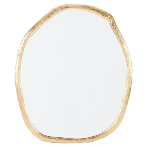 Taz Gold Round Wall Mirror 120cm x 100cm by Luxe Mirrors, a Mirrors for sale on Style Sourcebook