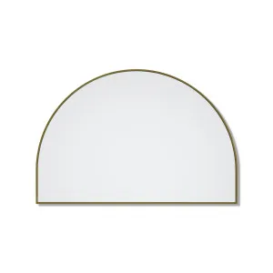 Arch Metal Framed Bathroom Mirror Satin Brass - 80cm x 120cm by Luxe Mirrors, a Vanity Mirrors for sale on Style Sourcebook