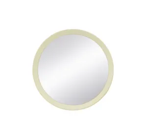 Round Cream Mango Wood Frame Wall Mirror 50cm by Luxe Mirrors, a Mirrors for sale on Style Sourcebook