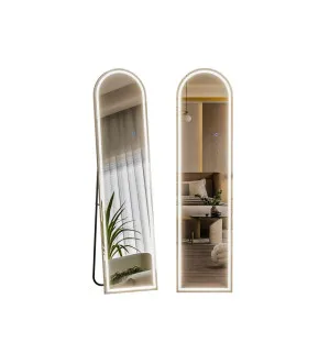 Arched LED Full-Length Floor Mirror 160cm x 40cm by Luxe Mirrors, a Illuminated Mirrors for sale on Style Sourcebook