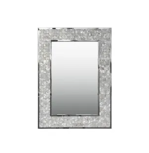 Rectangular Luxury Silver Wall Mirror 77cm x 57cm by Luxe Mirrors, a Mirrors for sale on Style Sourcebook
