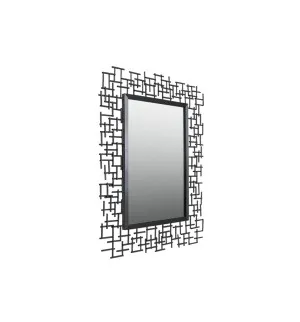Rectangular Luxury Iron Frame Wall Mirror 107cm x 81cm by Luxe Mirrors, a Mirrors for sale on Style Sourcebook