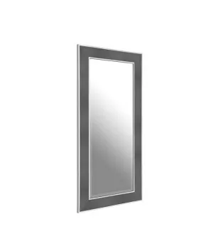 Grey Leather Frame Full Length Mirror 183cm x 89cm by Luxe Mirrors, a Mirrors for sale on Style Sourcebook