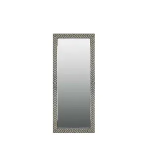 Brown Grey Zebra Fishbone Full Length Mirror 183cm x 89cm by Luxe Mirrors, a Mirrors for sale on Style Sourcebook
