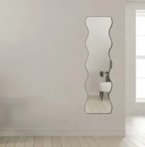 Modern Wavy Timeless Wall Mirror 150cm x 40cm by Luxe Mirrors, a Mirrors for sale on Style Sourcebook
