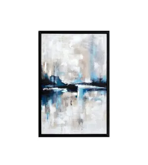 Reflections in Blue Wall Art Canvas 95cm x 65cm by Luxe Mirrors, a Prints for sale on Style Sourcebook