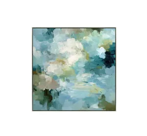 Echoes of Blue Wall Art Canvas 80cm x 80cm by Luxe Mirrors, a Prints for sale on Style Sourcebook