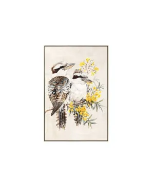 Kookaburras in Golden Bloom Wall Art Canvas 120cm x 80cm by Luxe Mirrors, a Prints for sale on Style Sourcebook