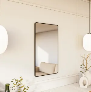 Leila Wall Mirror Deco Steel Frame 100cm x 56cm by Luxe Mirrors, a Mirrors for sale on Style Sourcebook