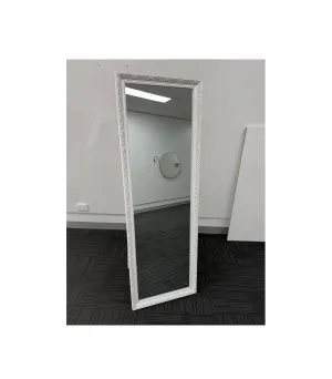 White Wood Rectangular Full Length Mirror 150cm x 50cm by Luxe Mirrors, a Mirrors for sale on Style Sourcebook