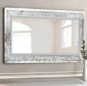 Decorative Silver Mosaic Wall Mirror 120cm x 60cm by Luxe Mirrors, a Mirrors for sale on Style Sourcebook