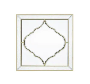 Geometric Gold Inlay Decorative Wall Mirror 60cm x 60cm by Luxe Mirrors, a Mirrors for sale on Style Sourcebook