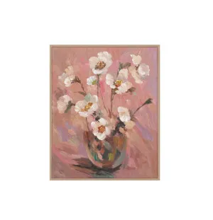 Hand-Painted Blush Blossoms Wall Art Canvas 80cm x 100cm by Luxe Mirrors, a Prints for sale on Style Sourcebook