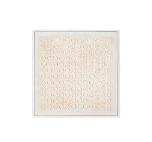 Hand-Painted Circles of Quiet Wall Art Canvas 70cm x 70cm by Luxe Mirrors, a Prints for sale on Style Sourcebook