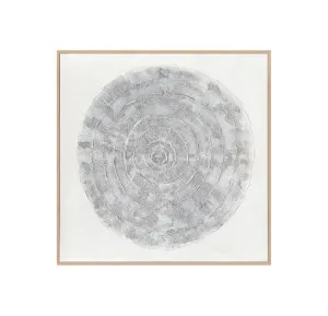 Hand-Painted Pale Orbit Wall Art Canvas 120cm x 120cm by Luxe Mirrors, a Prints for sale on Style Sourcebook