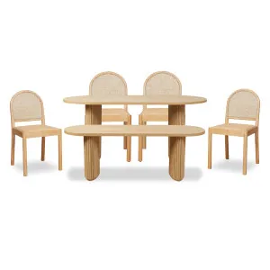 Amara Table Bench and Mateo Six Piece Dining Set - Natural - Mocka by Mocka., a Benches for sale on Style Sourcebook