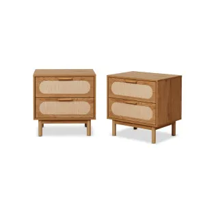 Canyon Two Drawer Bedside Table Bundle - Natural - Mocka by Mocka., a Dressers & Chests of Drawers for sale on Style Sourcebook