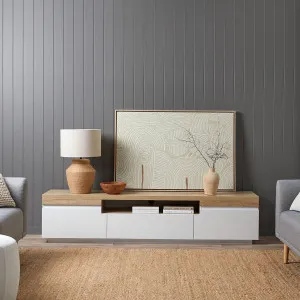 Sadie Entertainment Unit - Large - White/Natural - Mocka by Mocka., a Entertainment Units & TV Stands for sale on Style Sourcebook