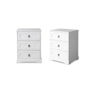 Hamptons Bedside Table Bundle - White - Mocka by Mocka., a Side Table for sale on Style Sourcebook