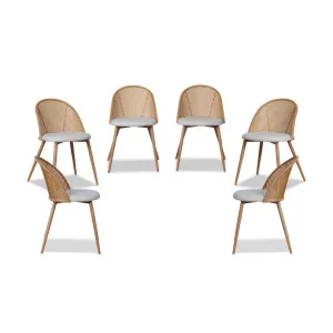 Avila Dining Chair - Natural Set of Six Bundle - Mocka by Mocka., a Dining Chairs for sale on Style Sourcebook