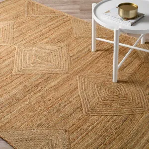 Mia Diamond Jute Rug - Large - Natural - Mocka by Mocka., a Contemporary Rugs for sale on Style Sourcebook