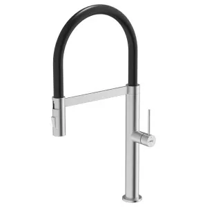 Abey 304 Chef Pull Out Kitchen Mixer Tap with Dual Spray Stainless Steel KTA019-BR by Abey, a Kitchen Taps & Mixers for sale on Style Sourcebook
