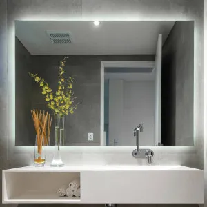 Thermogroup Ablaze 750x900 85W Backlit Rectangle Bathroom Mirror with Demister - Cool Light SS759C by Thermogroup, a Mirrors for sale on Style Sourcebook