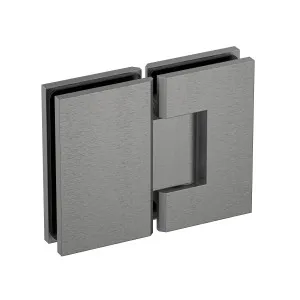 Industry Glass to Glass 180 Degree Hinge Brushed Gun Metal by Estelle, a Shower Hinges for sale on Style Sourcebook