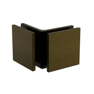 Industry Glass to Glass 90 Degree Bracket Antique Brass by Estelle, a Shower Hinges for sale on Style Sourcebook