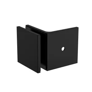 Industry 90 Degree Wall to Glass Bracket Matte Black by Estelle, a Shower Hinges for sale on Style Sourcebook