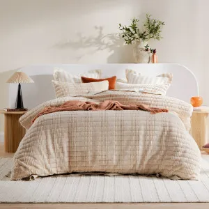 Habitat Winston Faux Fur Quilt Cover Set Natural by Habitat, a Quilt Covers for sale on Style Sourcebook