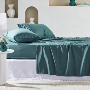 Habitat Seasonal 400Tc Bamboo Cotton Fitted Sheet Teal by Habitat, a Sheets for sale on Style Sourcebook