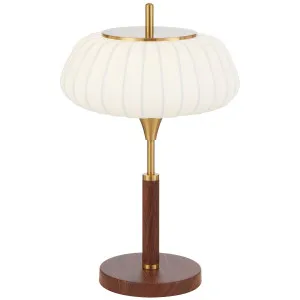 Telbix Lasian Modern Table Lamp with Fluted Resin Shade - White by Telbix, a Lighting for sale on Style Sourcebook