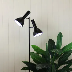 Oriel Lighting Vespa Twin Head Adjustable Floor Lamp - Black by Oriel Lighting, a Lighting for sale on Style Sourcebook