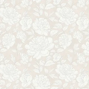 Peony Flowers Removable Wallpaper by Boho Art and Styling, a Wallpaper for sale on Style Sourcebook