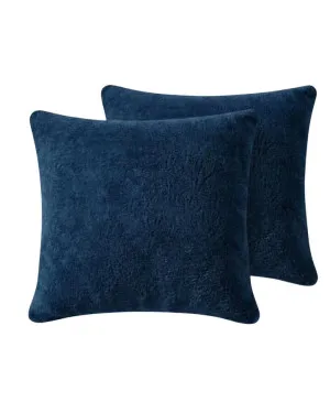Pagnet Blue Snuggle Fleece European Pillowcase Pair by null, a Cushions, Decorative Pillows for sale on Style Sourcebook