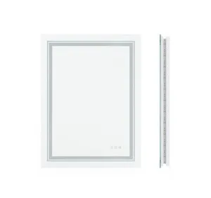 Double LED Bathroom Vanity Mirror 60cm x 80cm by Luxe Mirrors, a Illuminated Mirrors for sale on Style Sourcebook