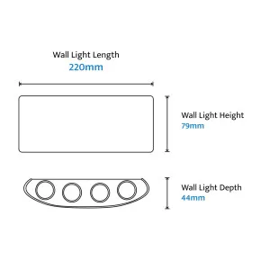 Calibo Bold 8W Multi-Beam Exterior Up/Down LED Wall Light - White by Calibo, a Outdoor Lighting for sale on Style Sourcebook