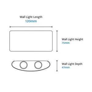 Calibo Bold 4W Multi-Beam Exterior Up/Down LED Wall Light - White by Calibo, a Outdoor Lighting for sale on Style Sourcebook