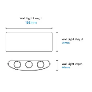 Calibo Bold 6W Multi-Beam Exterior Up/Down LED Wall Light - White by Calibo, a Outdoor Lighting for sale on Style Sourcebook